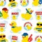 Eureka Rubber Duckies Bubblebath Scented Stickers, 80-Piece Set, 6PK 650337 - alternate 3