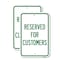Signmission Reserved for Customers, 12'' X 18'' 2 Signs, Heavy Gauge Aluminum, 2PK A-1218-2PACK-23213 - alternate 1