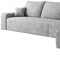 Homeroots 135" Gray Corduroy Modular Compression Foam Sofa With Toss Pillows 712970 - alternate 5