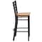 Flash Furniture Restaurant Stool, Ladder Back, Nat Seat, Seat Height Range: 29" XU-DG697BLAD-BAR-NATW-GG - alternate 10