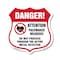 Signmission Pacemaker Wearers Shield Sign Danger! At, 6 Inch X 6 Inch, Plastic Sign SHI-P-6-428 - alternate 1