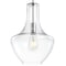 Jonathan Y Watts 10.5" 1-Light Mid-Century Modern Iron/Glass LED Pendant, Chrome/Clear JYL6400A - alternate 12
