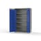 Strong Hold 14 GA Bin Cabinet with 4 shelves No Legs - 48 In W. x 72 In. H x 24 In. D - 144 Blue Bins 46-BS-244-144B-NL-L - alternate 3