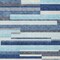 Homeroots 5' X 8' Blue Gray And Ivory Striped Washable Indoor Outdoor Area Rug 613261 - alternate 9