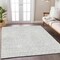 Homeroots 9' X 12' Silver And Gray Geometric Washable Indoor Outdoor Area Rug 595119 - alternate 9