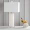 Jonathan Y Tiggie 27" Contemporary Modern Alabaster Rectangular LED Table Lamp, White Alabaster/Clear JYL2009A - alternate 9