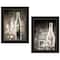 Homeroots Set Of Two Moody Gray Glassware Still Life 3 Black Framed Print Kitchen Wall Art, 2PK 406132 - alternate 1