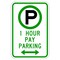 Sign Solutions Usa Parking Sign, 12 in W, Aluminum Sign, White DUS06DWT1218R7-21 - alternate 1