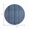 Homeroots 8' Blue Gray And Sky Blue Round Striped Washable Indoor Outdoor Area Rug 616366 - alternate 7