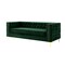 Homeroots 84" Hunter Green Velvet Manufactured Wood Sofa 543945 - alternate 8
