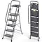 Wrightmaster 5.2 ft. Metal Lightweight Step Ladder, 10 ft. Reach, with Tool Tray 800 lb. Load Capacity ZOR-WK24-5D-DF - alternate 1