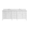 James Martin Vanities Brittany 84" Double Vanity, Bright White w/ 3 CM Eternal Jasmine Pearl Top 655-V84-BW-3EJP - alternate 1