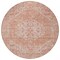 Homeroots 8' Coral And Pink Round Oriental Washable Indoor Outdoor Area Rug 603805 - alternate 7