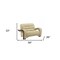 Homeroots 56in Beige And Dark Brown Faux Leather Love Seat 329516 - alternate 5