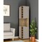 Homeroots 72in Brown and Taupe Wood Corner Bar Cabinet With Four Doors 479764 - alternate 5