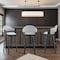 Armen Living Daxton 30" Gray Faux Leather and Black Wood Bar Stool LCDXBABLGR30 - alternate 11