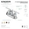Kingston Brass Double-Handle 4" Centerset Bathroom Faucet with Pop-Up Drain, Oil Rubbed Bronze KB8615CML - alternate 6