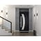 Vdomdoors Steel Door Deux 6500 Black Transom Window Stainless Inserts Single Modern Painted-W36xH80+16-Left I DEUX6500EXD-BLK-W36 x H80+16-Left-hand Inswing - alternate 6