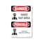 Signmission OSHA Danger Sign, Hard Hat Area Bilingual, 24in X 18in Rigid Plastic, OS-DS-P-1824-VI-1292 OS-DS-P-1824-VI-1292 - alternate 1