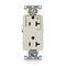 Leviton DPl Dup Rec 20A 125V 1MCtrl SelfGr LtAl 16352-1PT - alternate 1