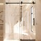 Fab Glass And Mirror Matte Black Shower Door for Walk in Shower 44-48in W x 72in H, Sliding Bathroom Door with SHSS8M48X72MB - alternate 1