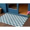 Homeroots 3' X 5' Teal Blue And Ivory Polka Dot Washable Indoor Outdoor Area Rug 614941 - alternate 1