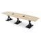 Skutchi Designs Boat Conference Table With Power, 48 in W, 144 in L, Brown HAR-BOT-48x144-DOU.BK-K525-EBLK - alternate 1