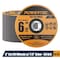 Powertec 6" Metal Cut Off Wheels, Iridium-Coated Aluminum Oxide 60 Grit, 1/16" Thick with 7/8" Arbor, 50PK 14021-P2 - alternate 1