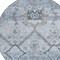 Homeroots 8' Sky Blue And Denim Blue Round Floral Washable Indoor Outdoor Area Rug 588866 - alternate 9