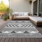 Homeroots 5' X 8' Gray Charcoal And Silver Southwestern Washable Indoor Outdoor Area Rug 613910 - alternate 8