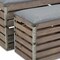 Homeroots 24in Gray and Brown Linen Upholstered Storage Bench with Flip Top 379836 - alternate 7