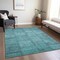Homeroots 10' X 14' Teal Blue And Aqua Patchwork Washable Indoor Outdoor Area Rug 581622 - alternate 8