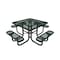 Mytcoat 46in Square Portable Outdoor Table, Green, Seats 8, Expanded Metal, Textured Coating 804087 - alternate 1