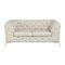 Homeroots 69in Beige And Gold Italian Leather Loveseat 477573 - alternate 1