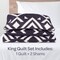 Lavish Home 3-Piece King Quilt Set Bedspread & 2 Pillow Shams with Stylish Geometric Pattern Lightweight Set 66-003-PRT-GK - alternate 9