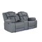 Homeroots 75" Light Gray Faux Leather Power Reclining Loveseat With Storage 561563 - alternate 13