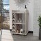 Homeroots Light Gray Rolling Bar Cart With Wine Storage 535098 - alternate 9