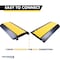 Kable Kontrol Cable Ramp, 2.95 in H, 35.43 in L, 19.685 in W, 3 Channel, Polyurethane/Rubber, Black, Yellow CP9986 - alternate 5