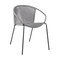 Homeroots Set of Two 25" Gray Metal Outdoor Dining Chair, 2PK 490259 - alternate 5