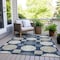 Homeroots 5' X 8' Navy Blue And Ivory Geometric Washable Indoor Outdoor Area Rug 593607 - alternate 8