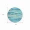 Homeroots 8' Turquoise Round Striped Washable Indoor Outdoor Area Rug 608132 - alternate 9