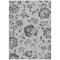Homeroots 9' X 12' Gray Charcoal And Silver Floral Washable Indoor Outdoor Area Rug 589474 - alternate 9