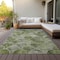 Homeroots 9' X 12' Green And Ivory Abstract Washable Indoor Outdoor Area Rug 577677 - alternate 8