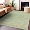 Homeroots 10' X 14' Mint Green Striped Washable Indoor Outdoor Area Rug 607967 - alternate 9