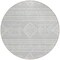 Homeroots 8' Silver And Ivory Round Southwestern Washable Indoor Outdoor Area Rug 593722 - alternate 8