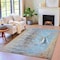 Homeroots 5' X 8' Blue And Beige Nautical Washable Indoor Outdoor Area Rug 630418 - alternate 7