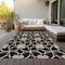 Homeroots 3' X 5' Black And Ivory Geometric Washable Indoor Outdoor Area Rug 613404 - alternate 6