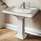Whitehaus Collection 29 in Traditional Pedestal Sink with Large Rectangular Bowl and Single Faucet Drilling AR854-AR805-1H - alternate 7