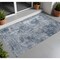 Homeroots 2' X 3' Blue Abstract Washable Non Skid Indoor Outdoor Area Rug 564233 - alternate 1