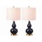 Jonathan Y Anya 20.5" Mini Glass Table Lamp, Navy, 2PK JYL1028F-SET2 - alternate 1